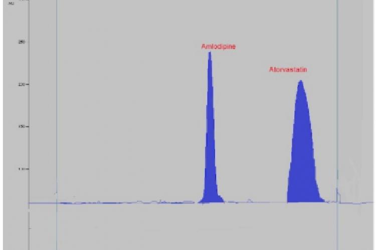 Chromatogram of Atorvastatin and Amlodipine